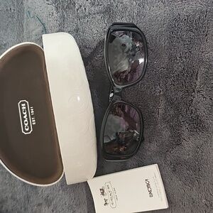 Coach Black Sunglasses Y2k W/ Case